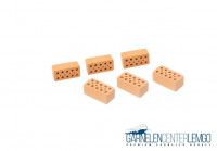Garnelen Mini-Ziegel terracotta - 12 Stück Garnelen Mini-Ziegel terracotta - 12 Stück